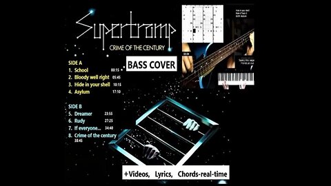 Bass cover SUPERTRAMP "CRIME" album _ Chords, Lyrics, Clips, Clocks