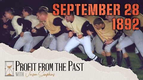 The First Night Football Game EVER | Profit From the Past September 28,1892
