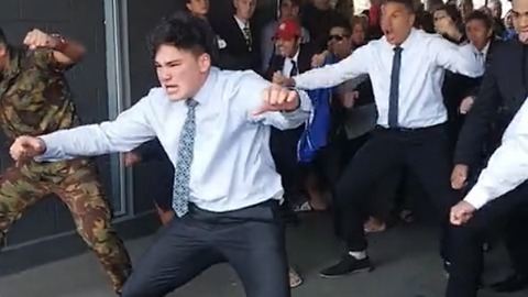 High School Students Perform Haka As A Send-Off For A Lost Friend