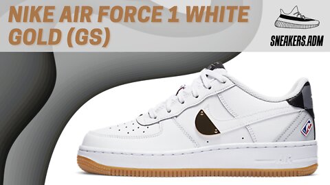 Nike NBA X Air Force 1 LV8 HO20 White Gold (GS) - CT3842-100 - @SneakersADM