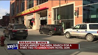 Suspects in custody after bag containing high-powered rifle found behind Greektown Hotel ice machine