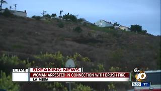 Woman detained after fire breaks out in La Mesa