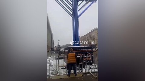 Ukrainian pisses on giant MENORAH placed in Kiev: Are people dying for the Jews?