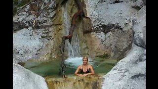 Amazing natural pool sunk into German mountain