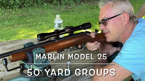 Marlin Model 25 rifle 4x scope at 50 yards. Federal auto match
