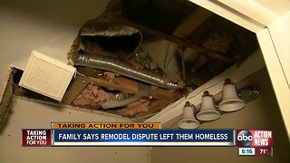 Local family forced to move out after falling out with contractor