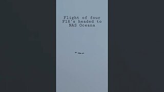 Flight of four F-18’s head to NAS Oceana.