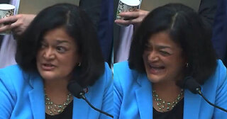 Rep. Pramila Jayapal Can’t Hold Back Laughter After Blurting Out Trump Gaffe