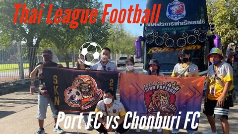 Bang Saen Beach and Thai League Football game Port Fc vs Chonburi