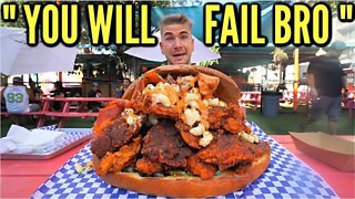 WORLD'S BIGGEST HOT CHICKEN SANDWICH CHALLENGE (UNDEFEATED) | SPICY NASHVILLE HOT CHICKEN