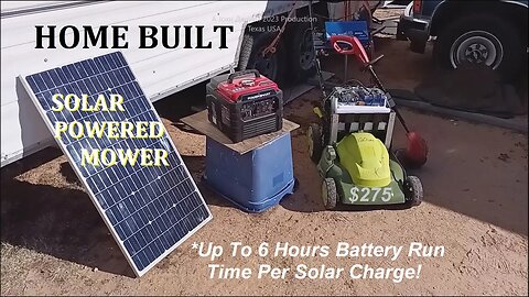 DIY Solar Powered Lawn mower and mobile AC DC power plant