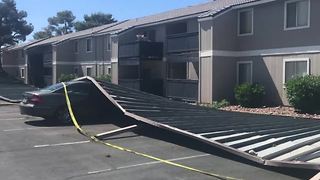 Metal awning collapses at apartment complex near UNLV