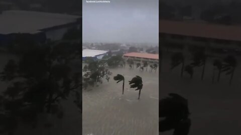 Extreme Storm Surge In Fort Myers Beach, Florida, During Hurricane Ian