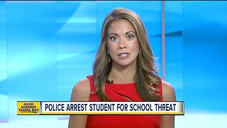 14-year-old middle school student arrested for making threats to school