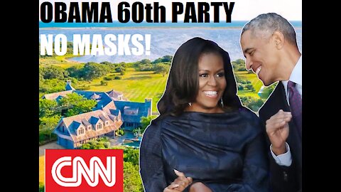Obama 60th Birthday Party report on CNN - No social distance, no masks, no covid restrictions