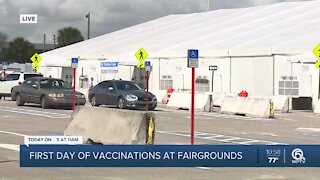 Mass COVID-19 vaccination site opens at South Florida Fairgrounds