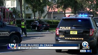 5 injured in Boynton Beach vehicle crash