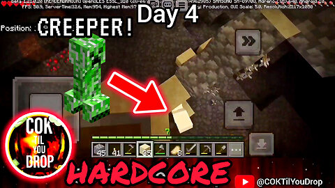 Part 1 of 100 Days on official Bedrock Hardcore Minecraft (on a Mobile phone!!) World record?