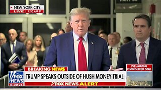 Trump Speaks outside the Courthouse AM