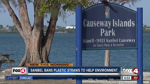 Sanibel bans plastic straws to help environment