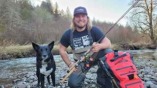 HIKING Small CREEK Searching For TROPHY TROUT With My DOG. (Trout Fishing Tips & Tricks)