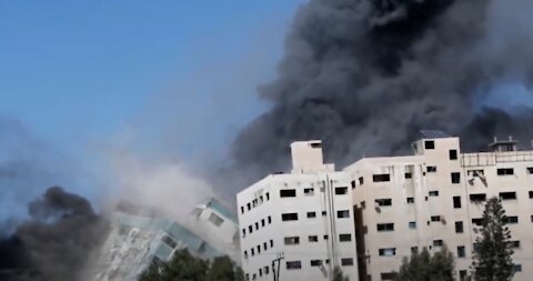 Hamas All promise REVENGE after ISRAEL destroys Al Jalaa TOWER Housing media offices