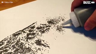 Utilizza polvere da sparo per creare opere d'arte esplosive