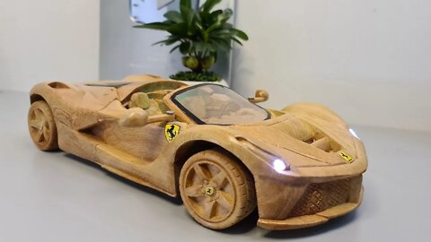 The carpenter loves super cars - Wood Carving LaFerrari Aperta for 20 days - Amazing Woodworking