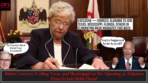 Biden Concern Trolling Texas and Mississippi for Re-Opening as Alabama Plans to Join With Them!