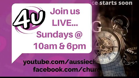 Church For You Live Stream - service @ Church4u Elizabeth Park, South Australia