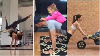 Think it's impossible to have kids and work out? Not always...