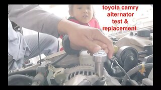 my little helper replacing a bad alternator Toyota Camry √ Fix it Angel