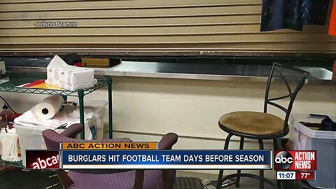 Burglary of youth football team