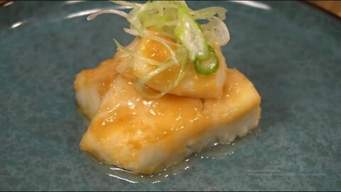 Grilled cod in Japanese miso style
