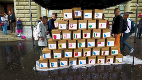 Referendum II zu Covid-19 Gesetz - Übergabe in Bern Bundeskanzlei - Überblick