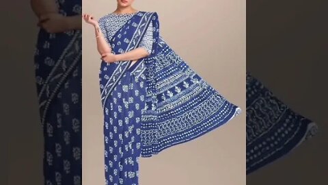 Printed Cotton Mulmul Saree