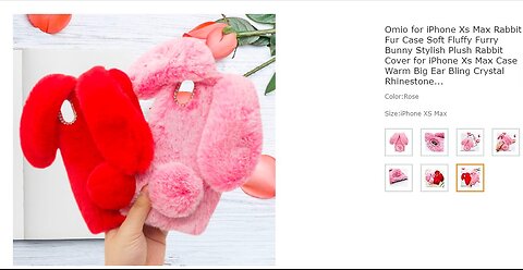 Amazon Review Omio Pink Furry Phone Case