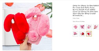 Amazon Review Omio Pink Furry Phone Case