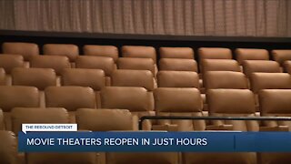 Movie theaters reopen Friday in Michigan