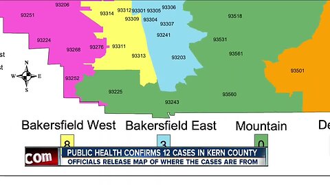 Kern County Public Health releases map of confirmed COVID-19 cases