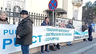 Primul protest legal în fața ambasadei Ucrainei