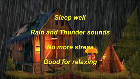 Sleep well Rain and Thunder sounds No more stress Good for relaxing