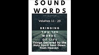 Sound Words Things Declared by the Holy Spirit Sent Down from Heaven