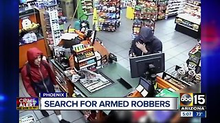 Men caught on camera robbing Circle K with gun