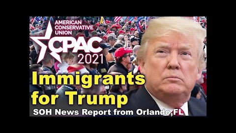 Thousands Gathering awaits for Former President Trump outside of CPAC, Feb28