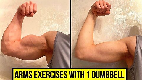Arms Exercises With 1 Dumbbell // Workout At Home