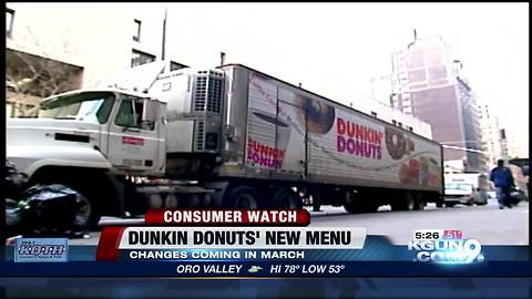 Dunkin' Donuts menu change may cut some of your favorites