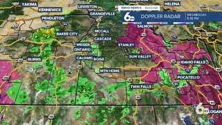 Storms surround the Treasure Valley Wednesday evening