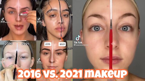 2016 vs 2021 MAKEUP TRANSFORMATION TIKTOK COMPILATION