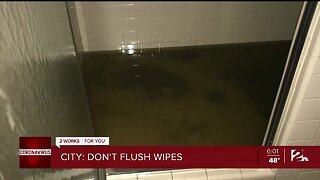 Tulsa warns residents not to flush wipes, paper towels